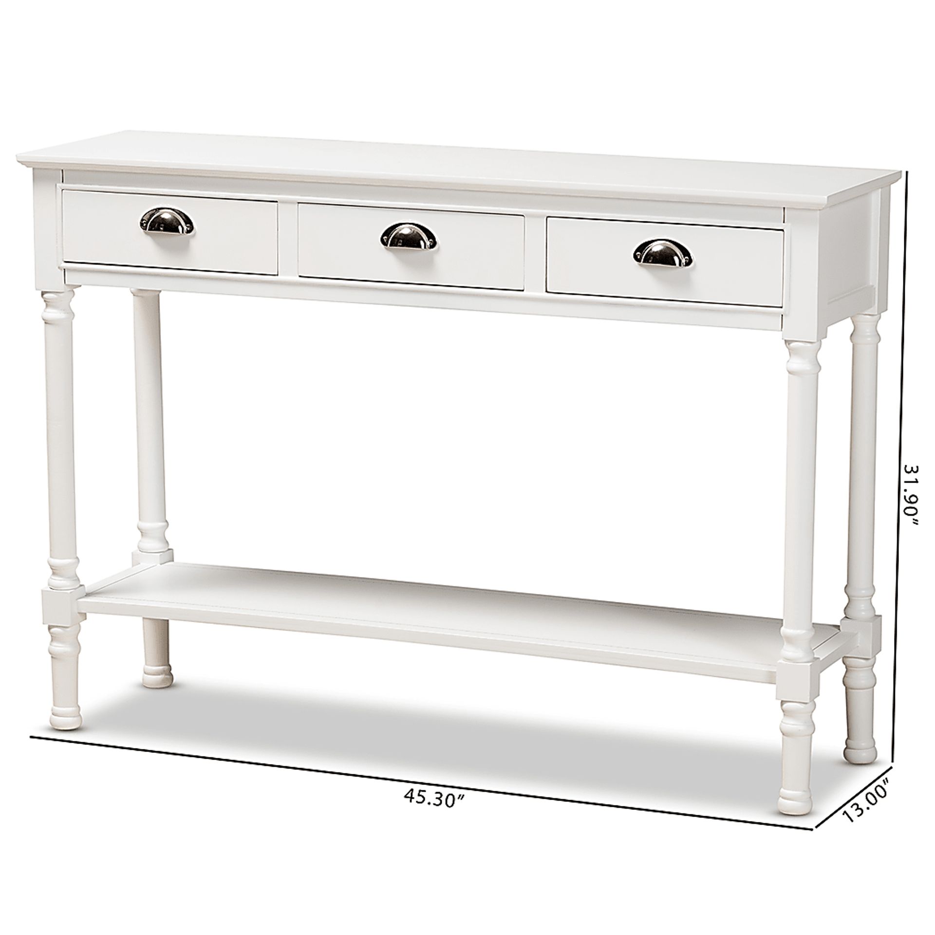 Brookpark White Console Table - Image 9