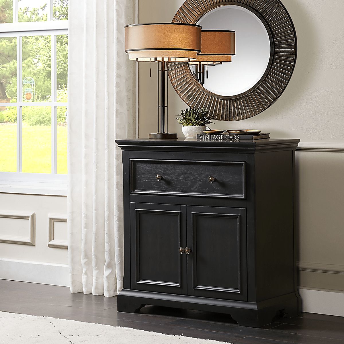 Brooktondale Black Black,Colors Accent Cabinet | Rooms to Go