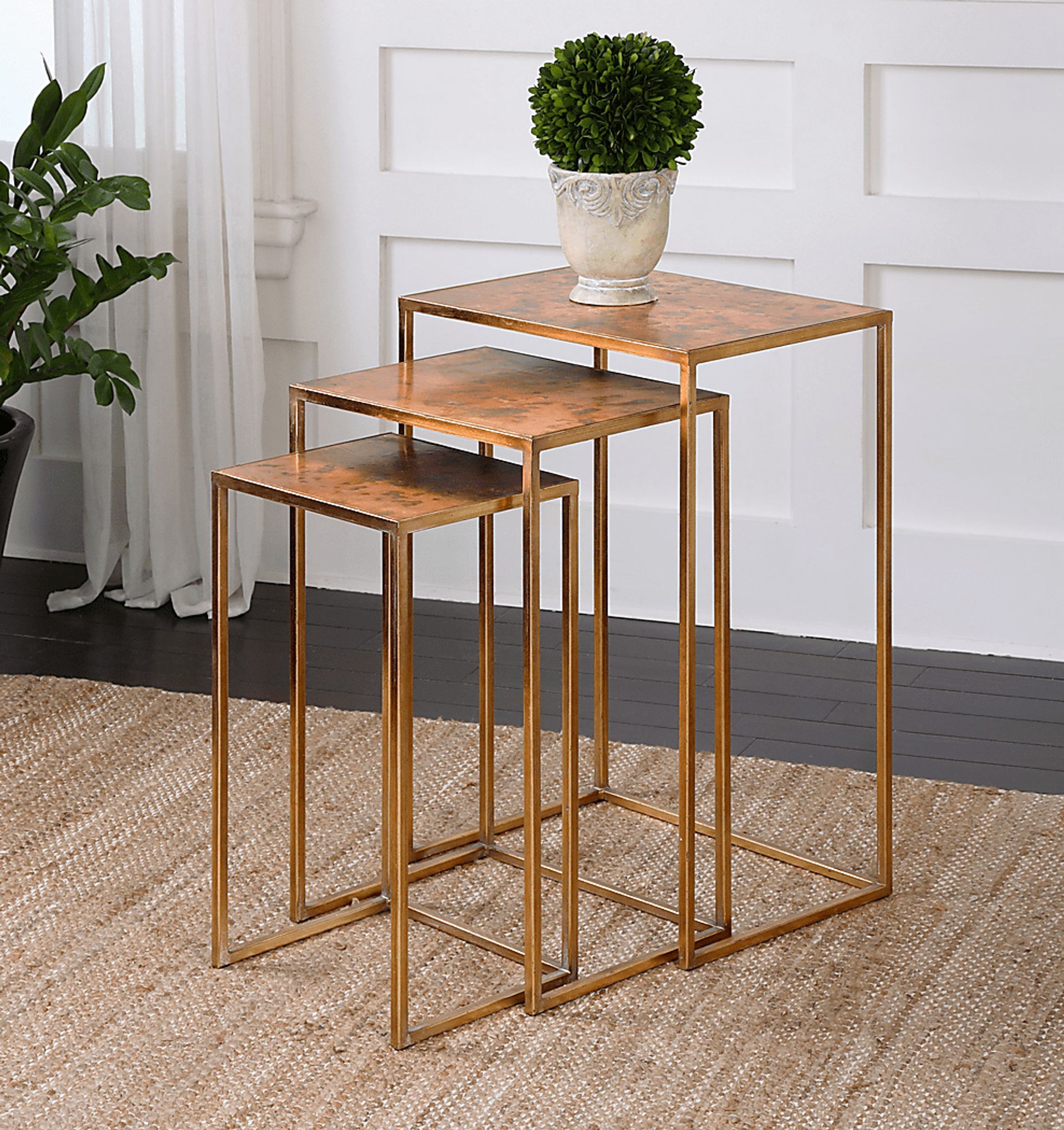 Brookvale Copper Nesting Tables, Set of 3 - Image 2
