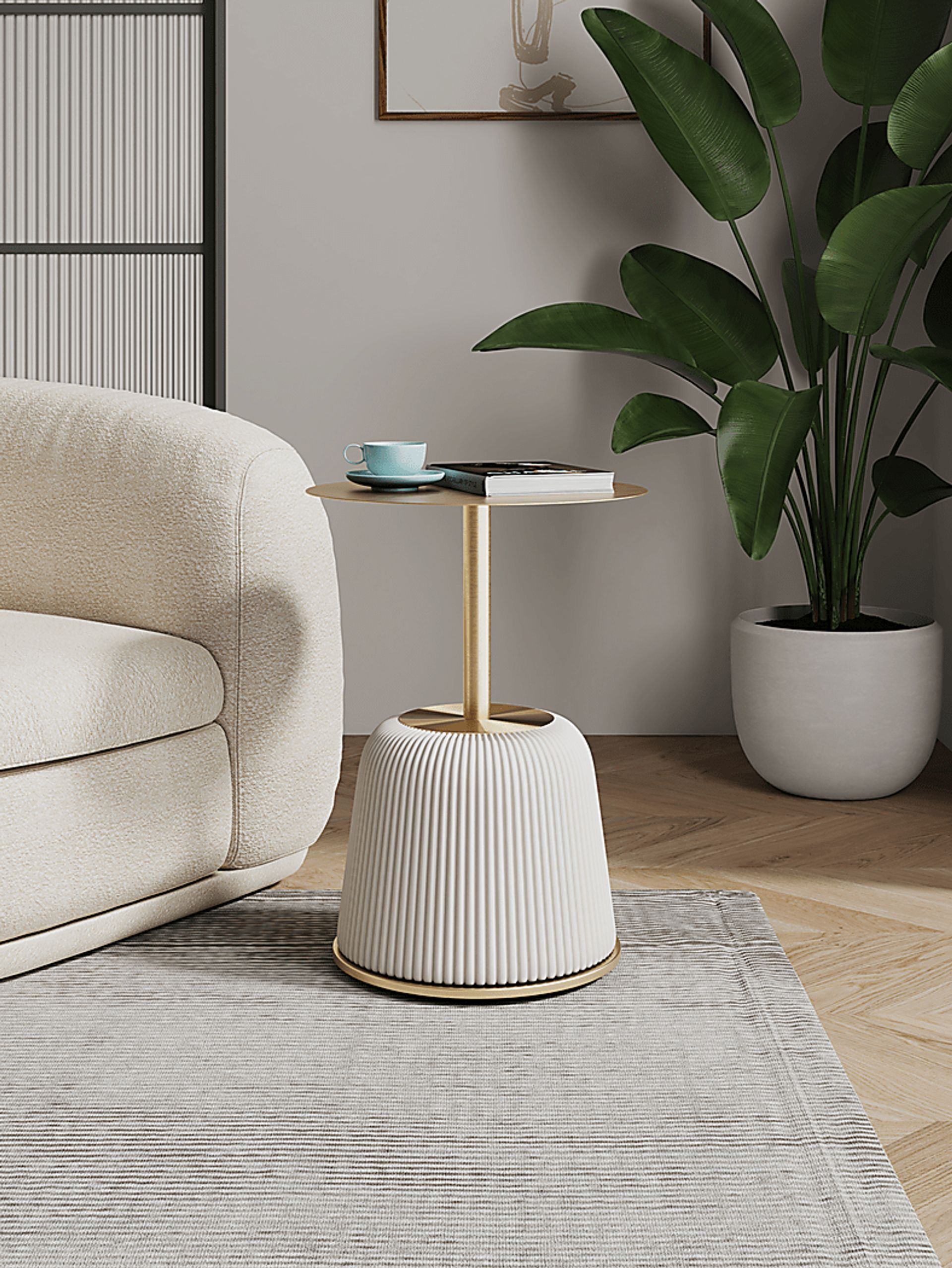 Broomcage I Cream End Table - Image 2