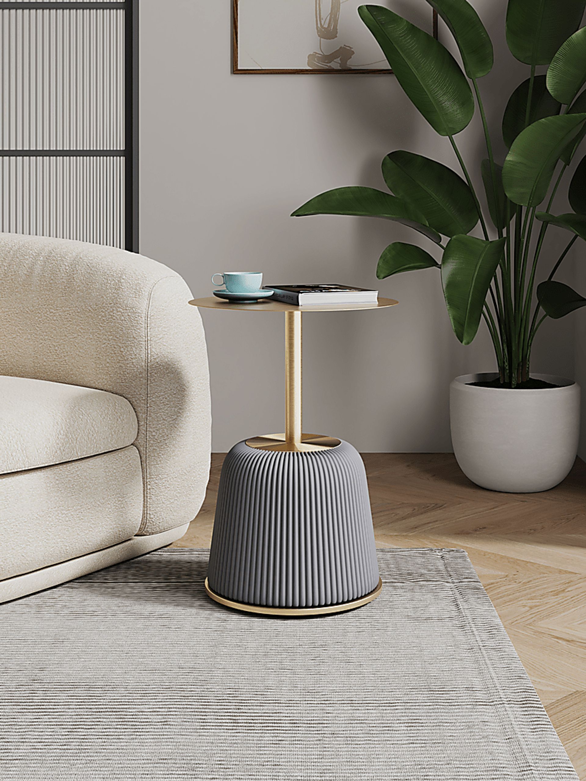 Broomcage I Gray End Table - Image 2