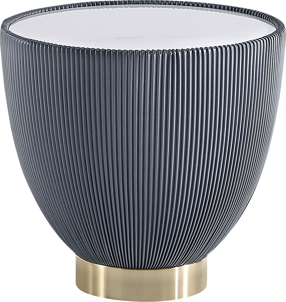 Broomcage III Gray End Table