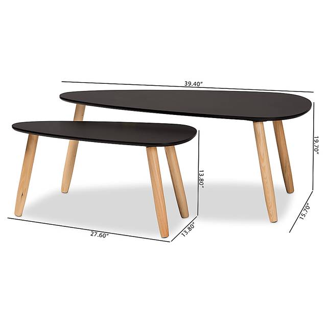 Brotherton Black Cocktail Table, Set of 2 - Thumbnail - Image 9