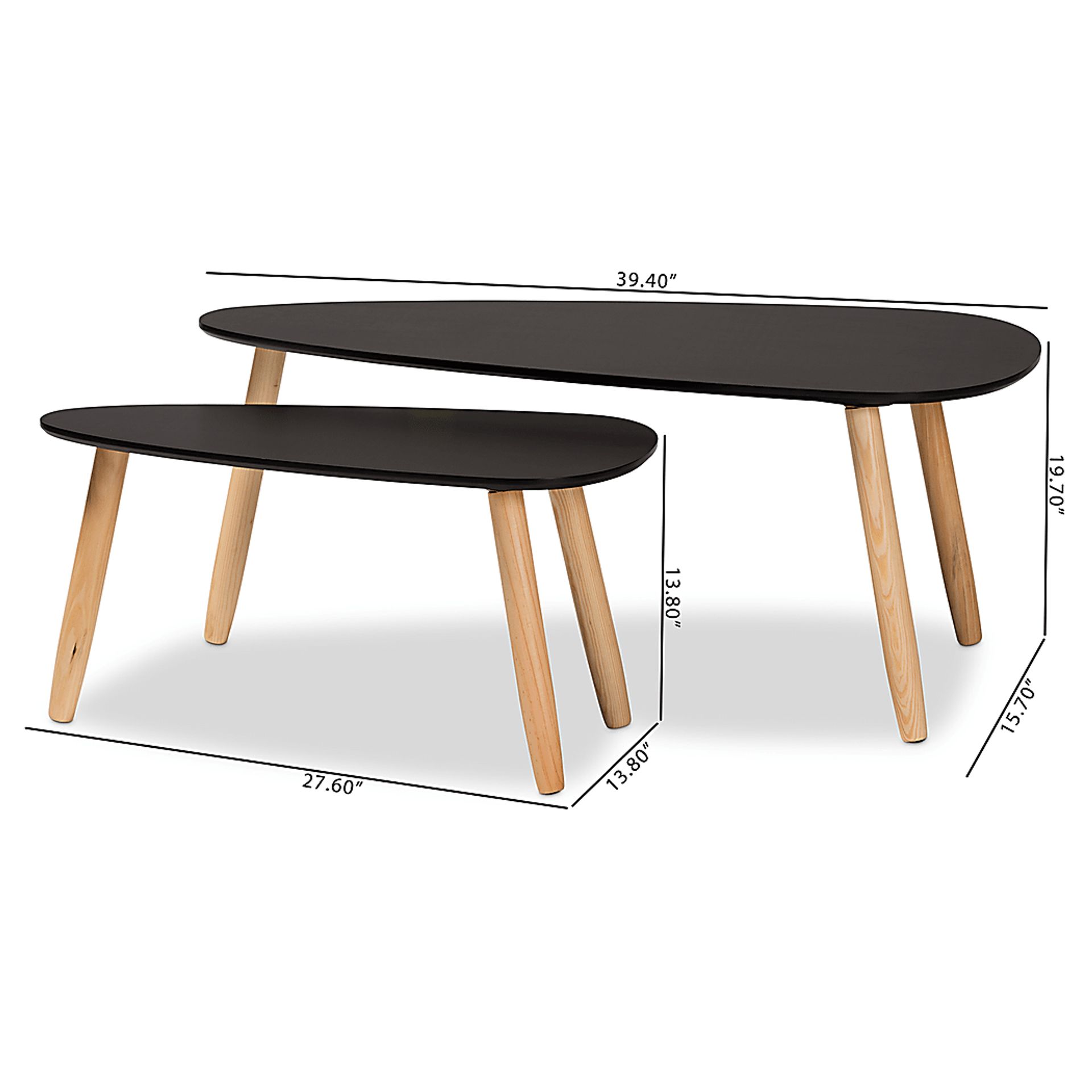 Brotherton Black Cocktail Table, Set of 2 - Image 9