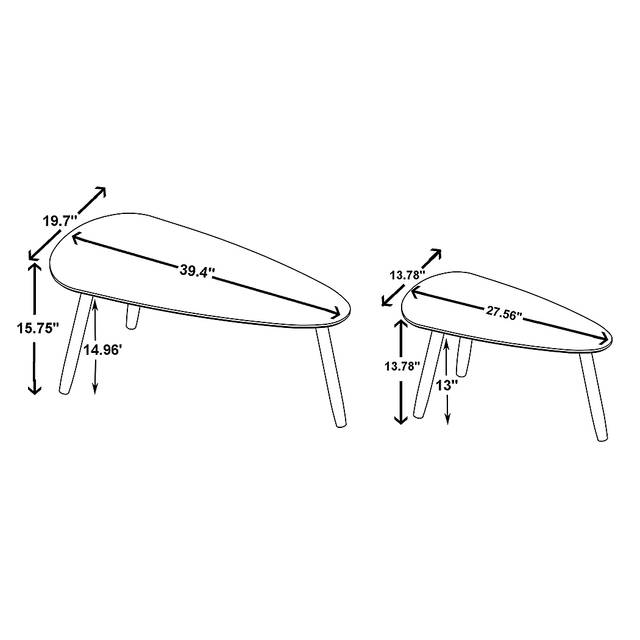 Brotherton Black Cocktail Table, Set of 2 - Thumbnail - Image 10