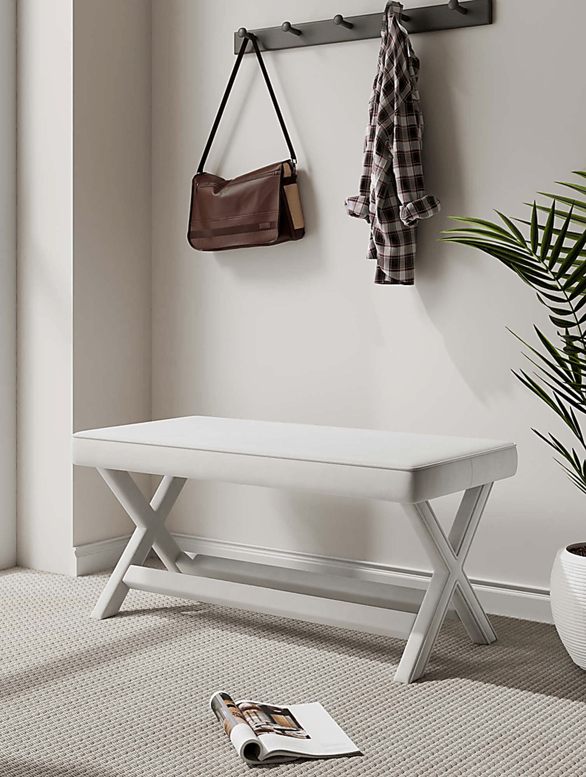Brougham II Cream Bench - Image 2