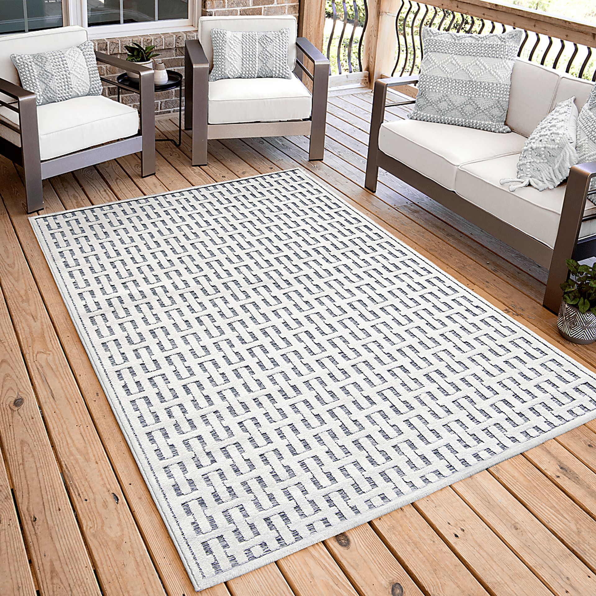 Broussard White 7'9 x 10'10 Rug - Image 9