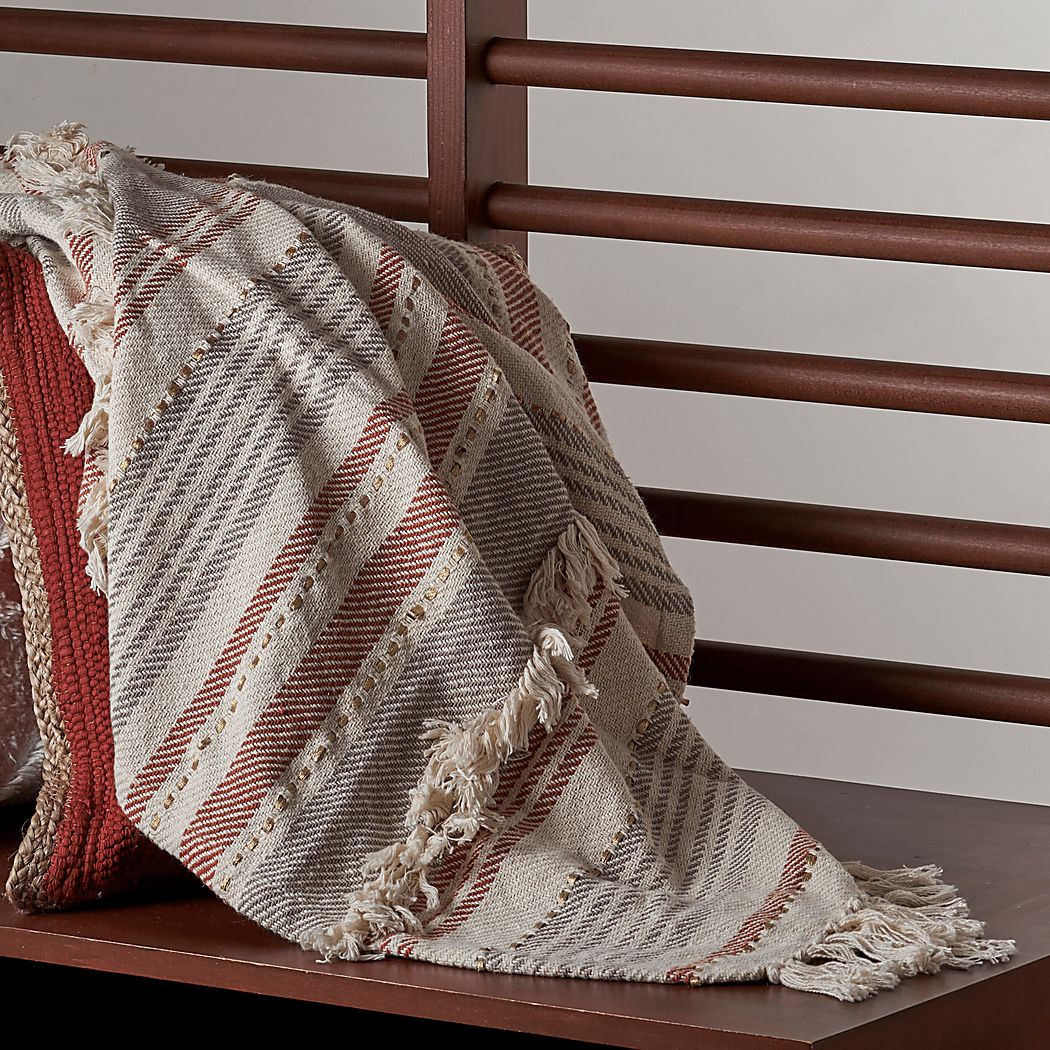 Brownbury Beige Throw Blanket - Thumbnail 2