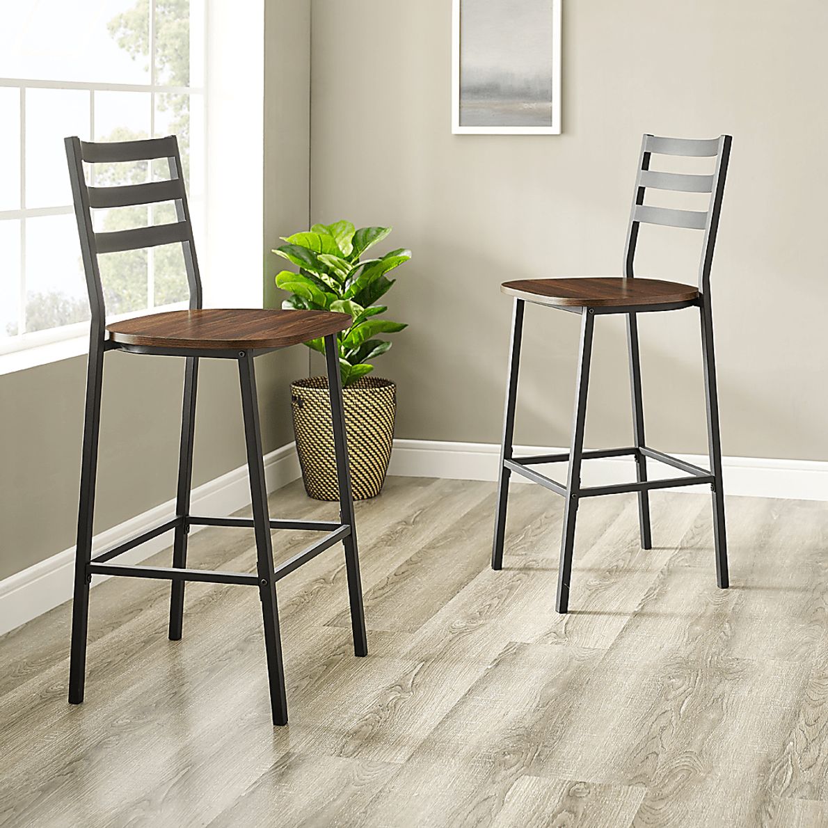 Brownsboro Walnut Counter Height Stool, Set of 2 Rooms To Go