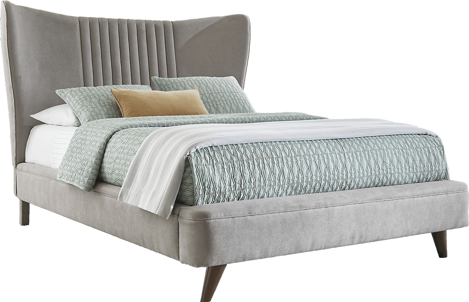Broxbern Beige 3 Pc King Upholstered Bed - Image 2