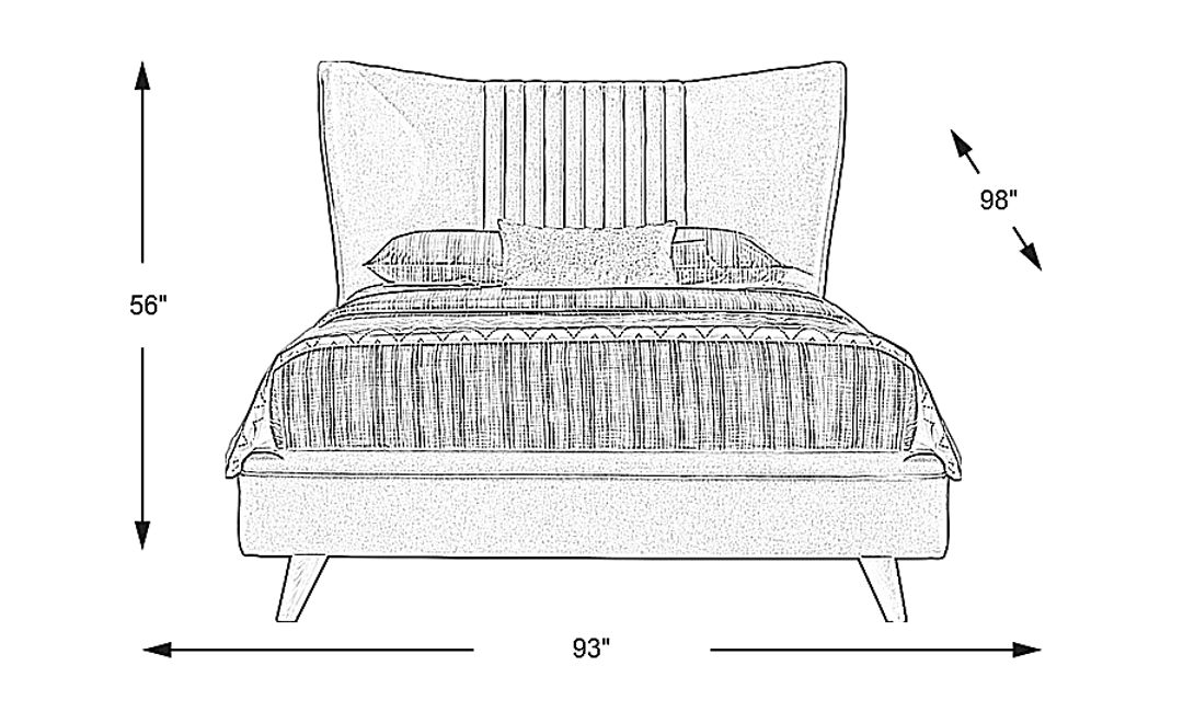 Broxbern Beige 3 Pc King Upholstered Bed