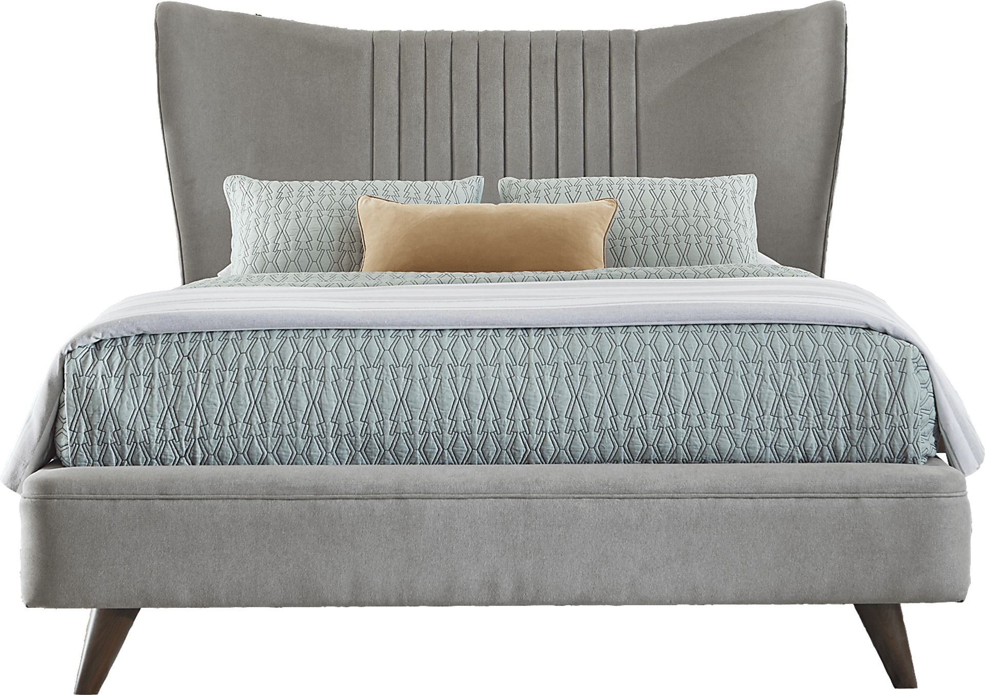Broxbern Beige 3 Pc King Upholstered Bed - Image 1