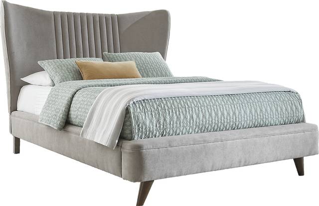 Broxbern Walnut 5 Pc Queen Upholstered Bedroom - Thumbnail - Image 3