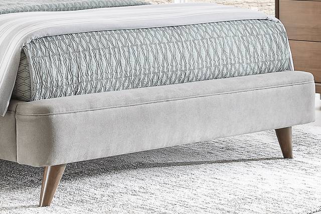 Broxbern Walnut 5 Pc Queen Upholstered Bedroom - Thumbnail - Image 5