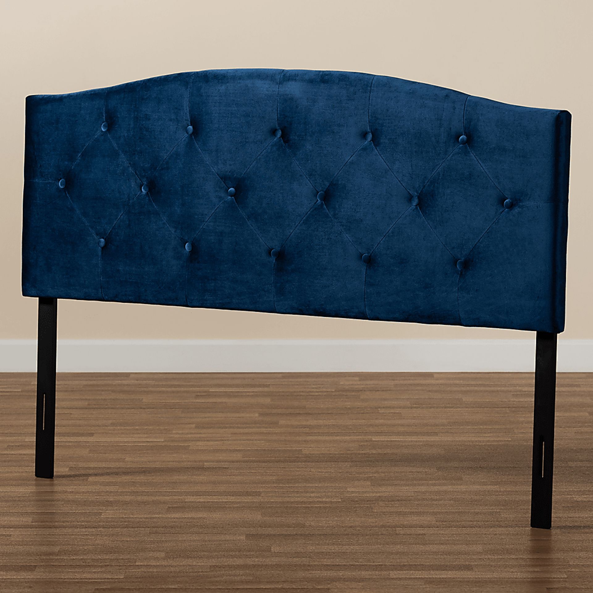 Broxbourne Navy Blue King Upholstered Headboard - Image 6