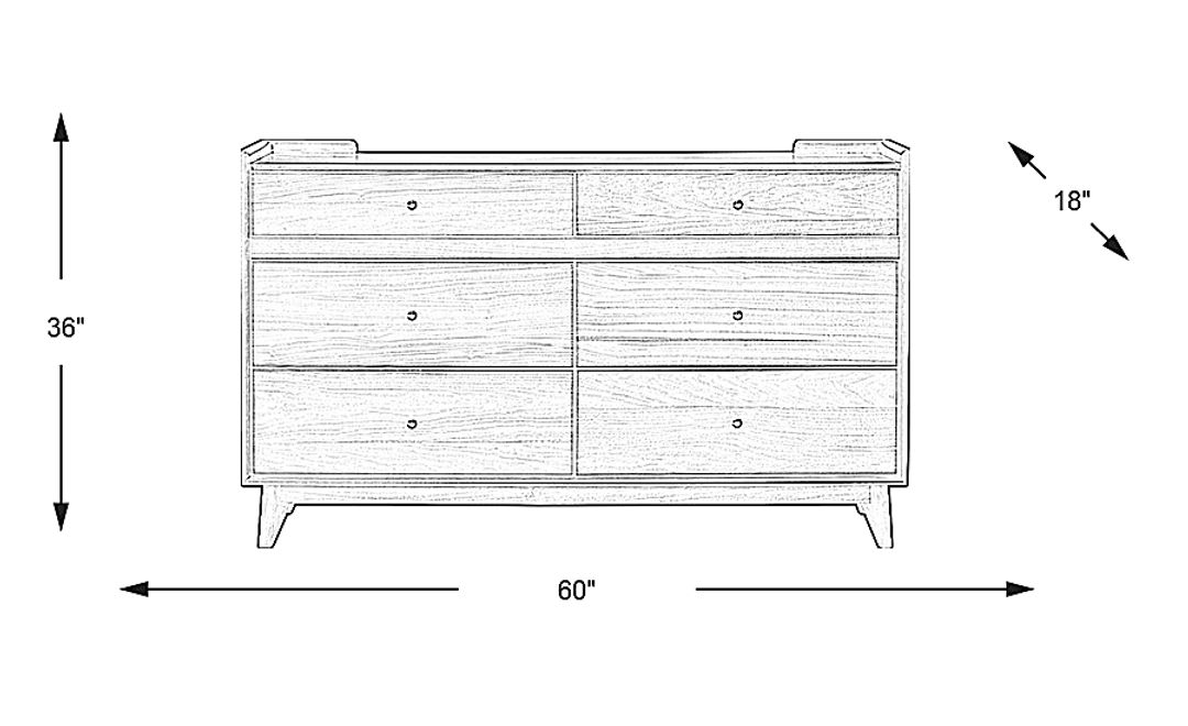 Broxbern Walnut Dresser