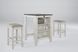 Brozio White Counter Table with 2 Stools