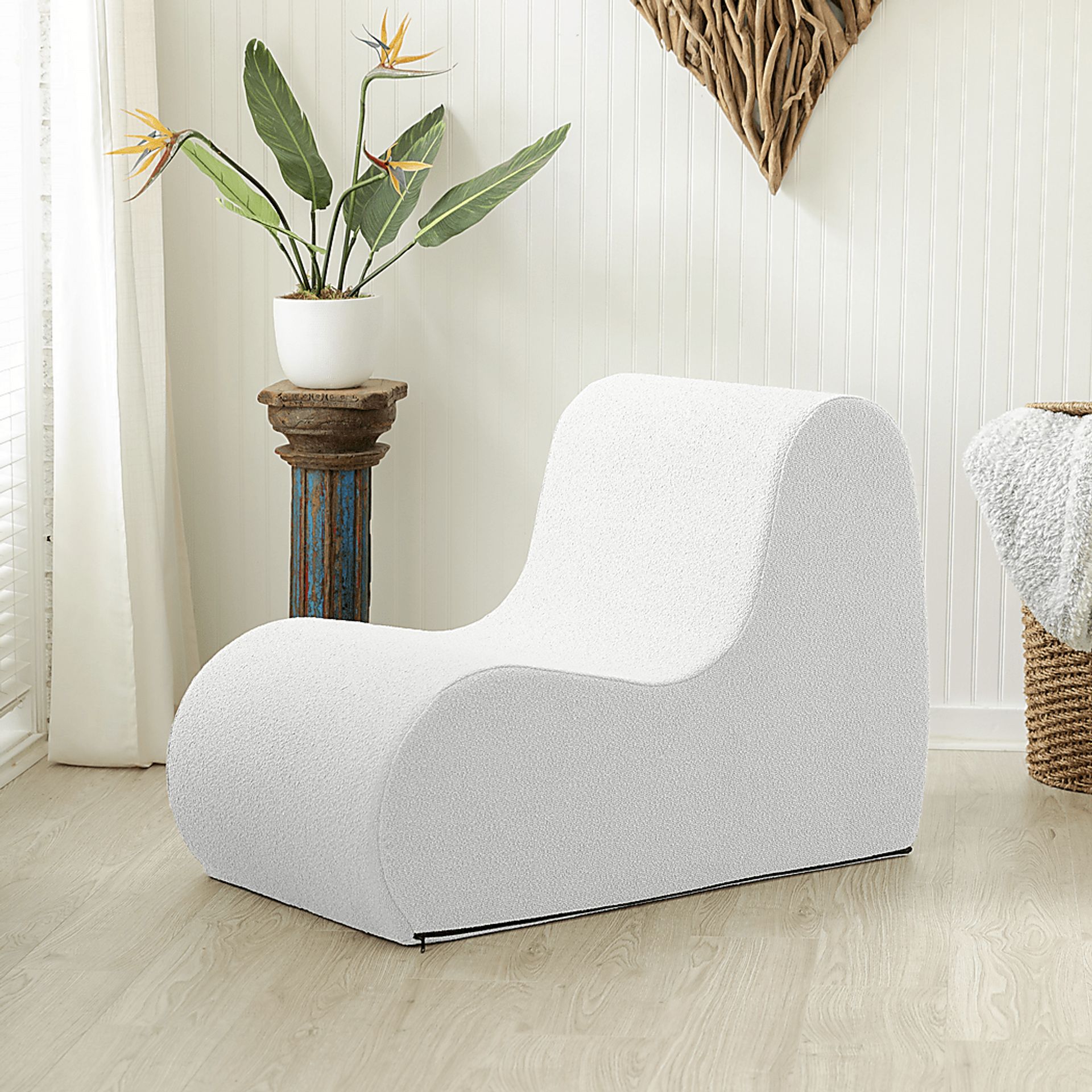 Brumley White Accent Chair - Image 3