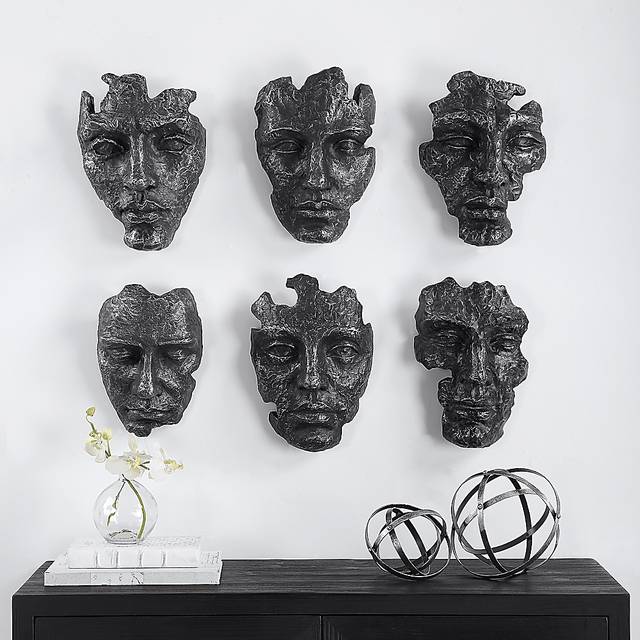 Brummi Gray Wall Decor, Set of 6 - Thumbnail - Image 2