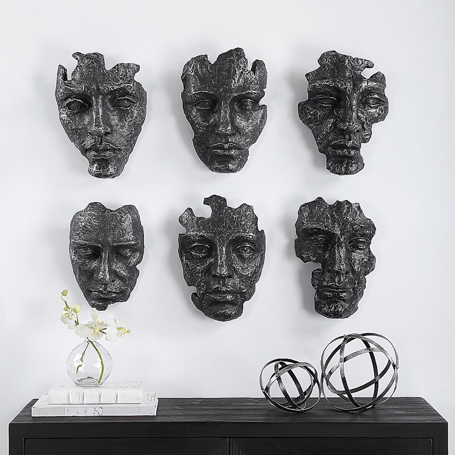 Brummi Gray Wall Decor, Set of 6 - Image 2