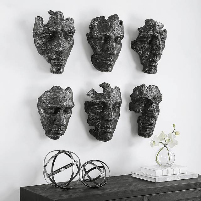 Brummi Gray Wall Decor, Set of 6 - Thumbnail - Image 3