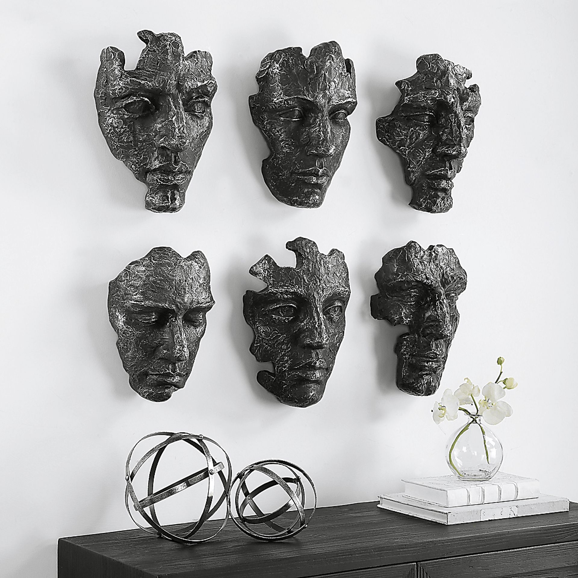 Brummi Gray Wall Decor, Set of 6 - Image 3