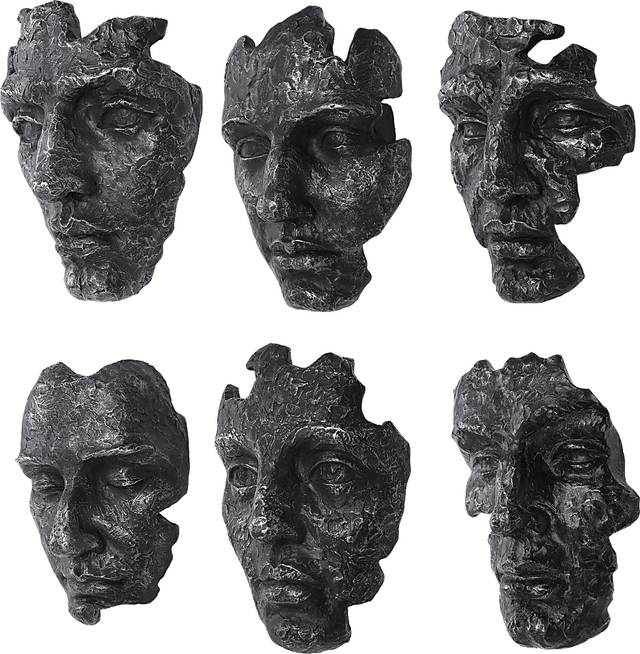 Brummi Gray Wall Decor, Set of 6 - Thumbnail - Image 4