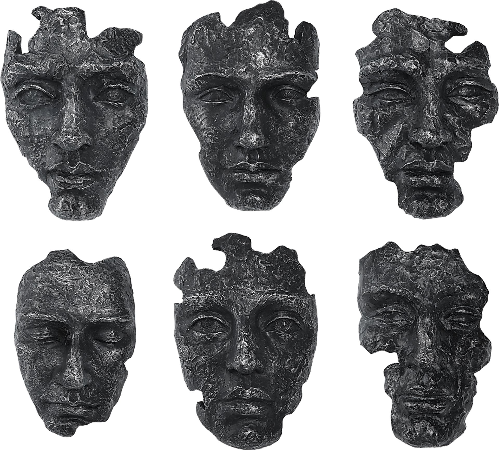 Brummi Gray Wall Decor, Set of 6 - Image 1