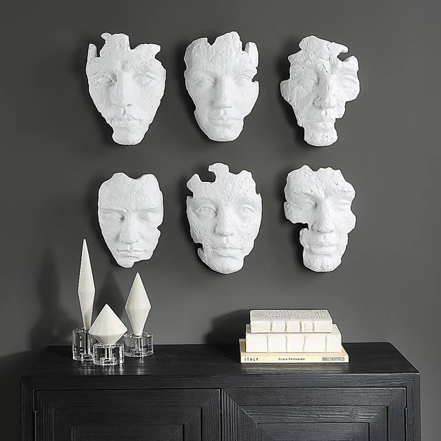 Brummi White Wall Decor, Set of 6 - Thumbnail - Image 2