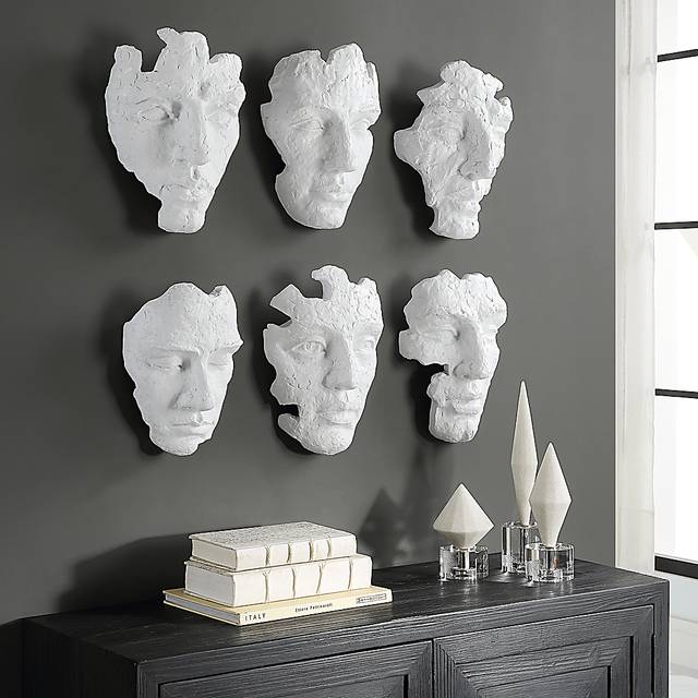 Brummi White Wall Decor, Set of 6 - Thumbnail - Image 3