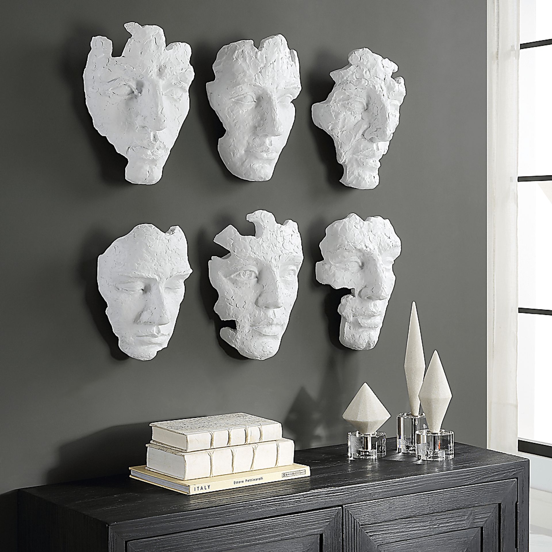Brummi White Wall Decor, Set of 6 - Image 3