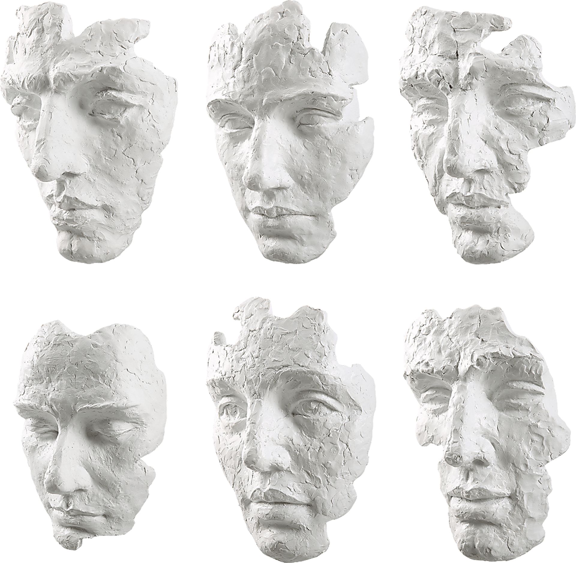 Brummi White Wall Decor, Set of 6 - Image 4