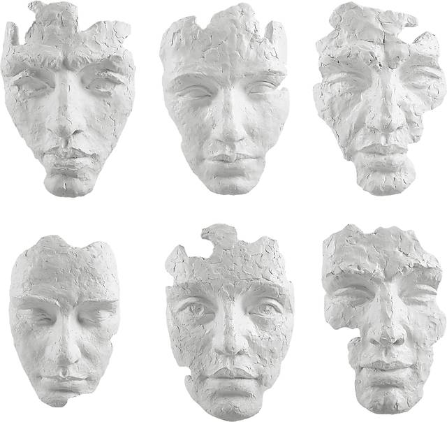 Brummi White Wall Decor, Set of 6 - Thumbnail - Image 1