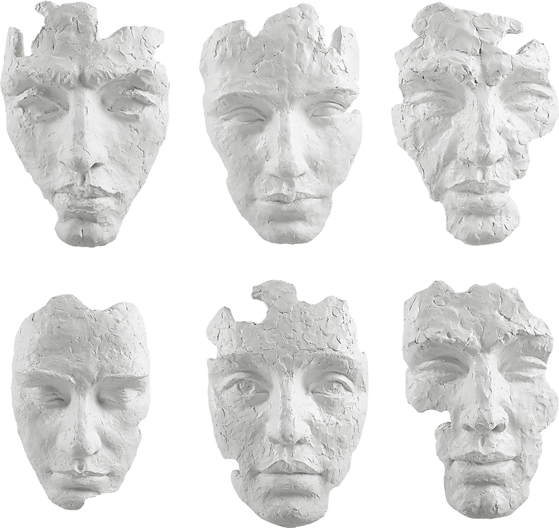 Brummi White Wall Decor, Set of 6 - Image 1