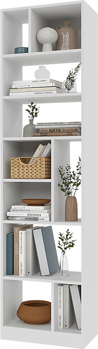 Brundrette I White Bookcase