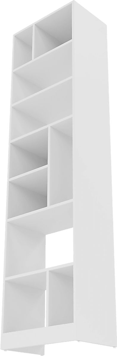 Brundrette I White Bookcase