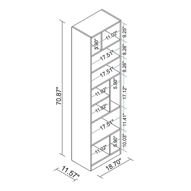 Brundrette I White Bookcase - Thumbnail - Image 7