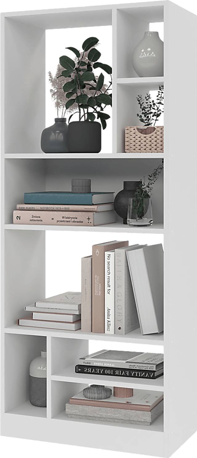 Brundrette II White Bookcase - Thumbnail - Image 3