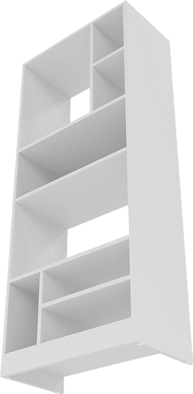 Brundrette II White Bookcase - Thumbnail - Image 6