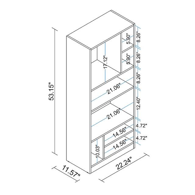 Brundrette II White Bookcase - Thumbnail - Image 8