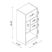 Brundrette III White Bookcase