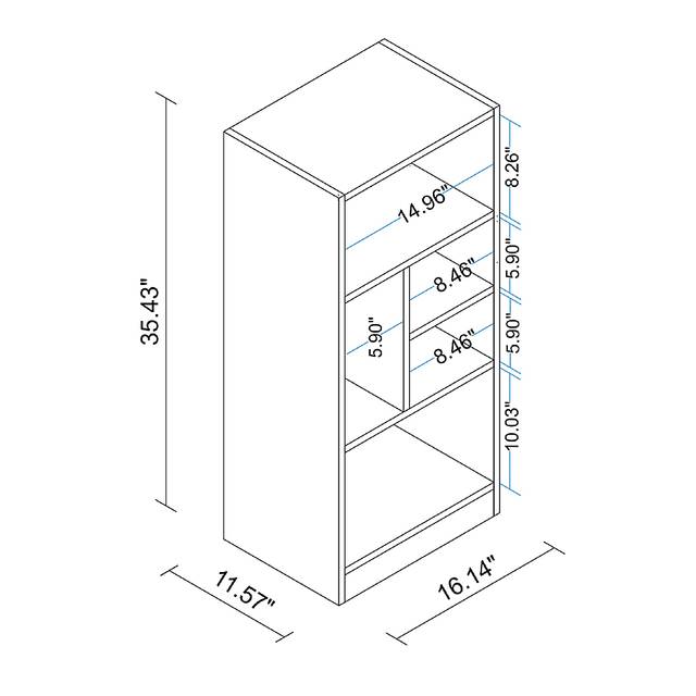 Brundrette III White Bookcase - Thumbnail - Image 8