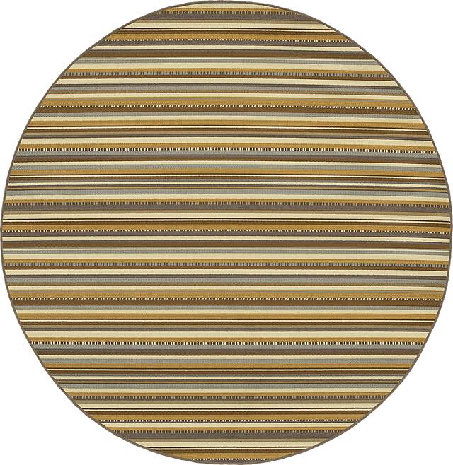 Bruni Gray 7'10" Round Indoor/Outdoor Rug - Thumbnail - Image 1