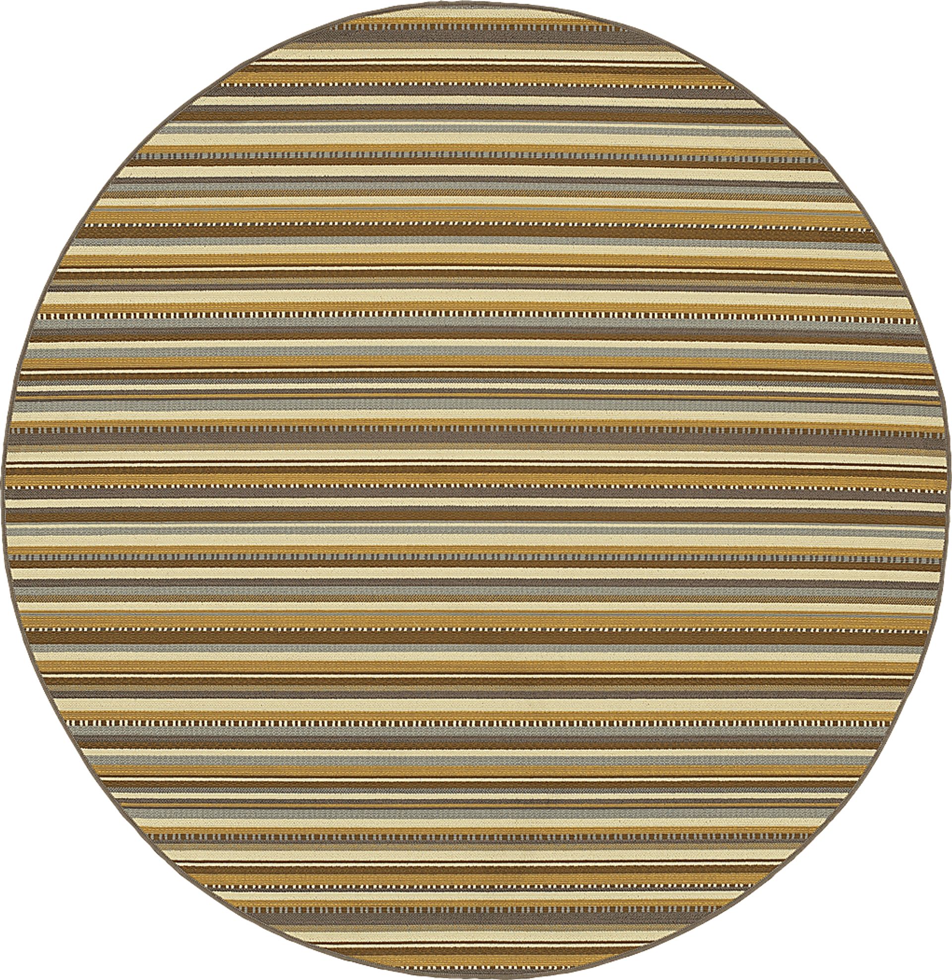 Bruni Gray 7'10" Round Indoor/Outdoor Rug - Image 1