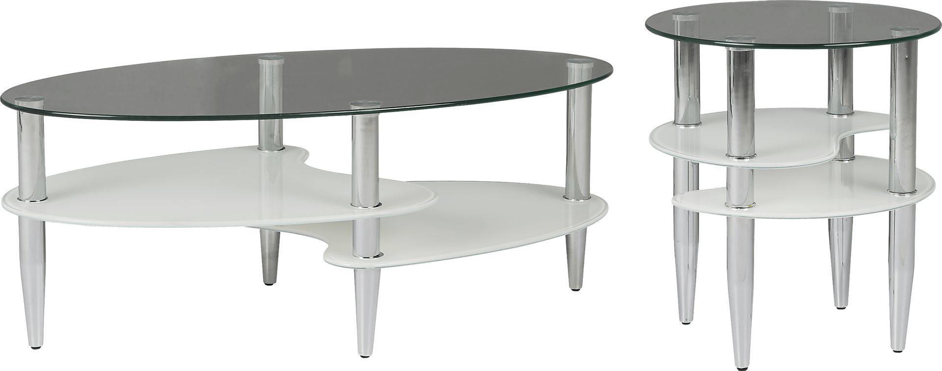 Brunson II Silver 2 Pc Table Set - Image 1