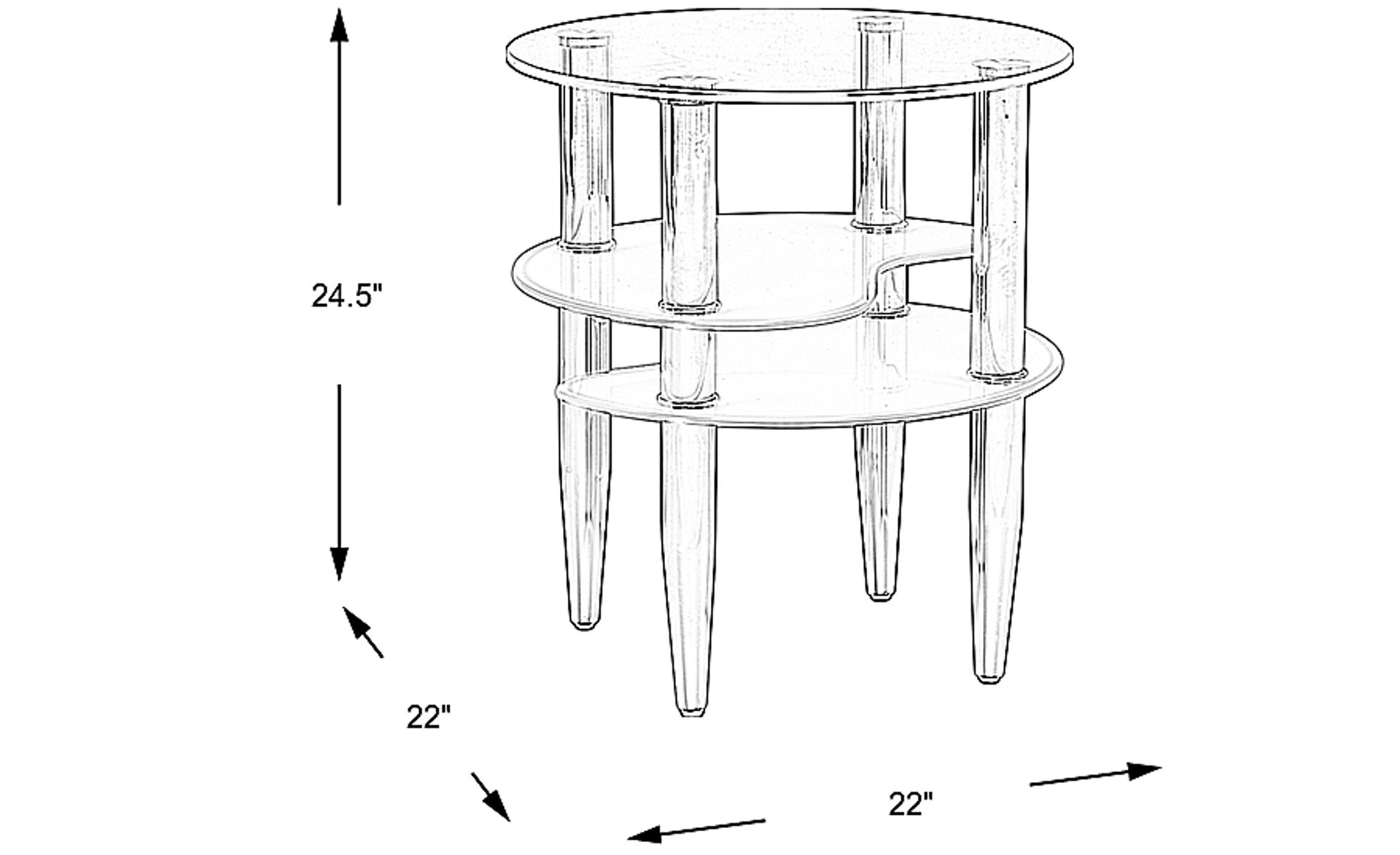 Dimension Image. Please refer to the Dimension Tab on this page for dimension details.