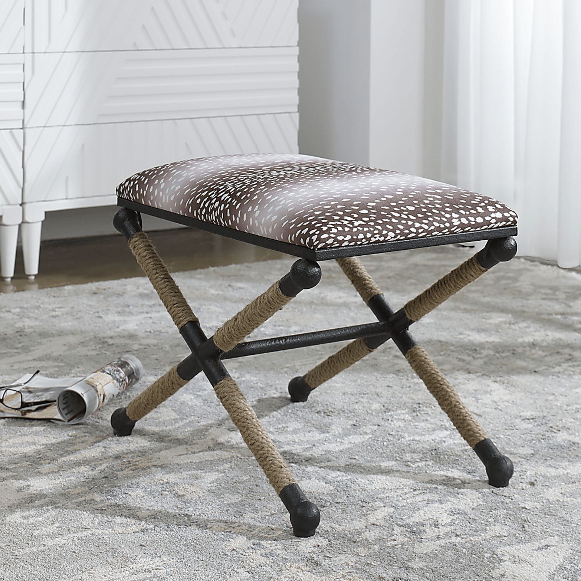 Bruxton Brown Accent Bench - Image 6