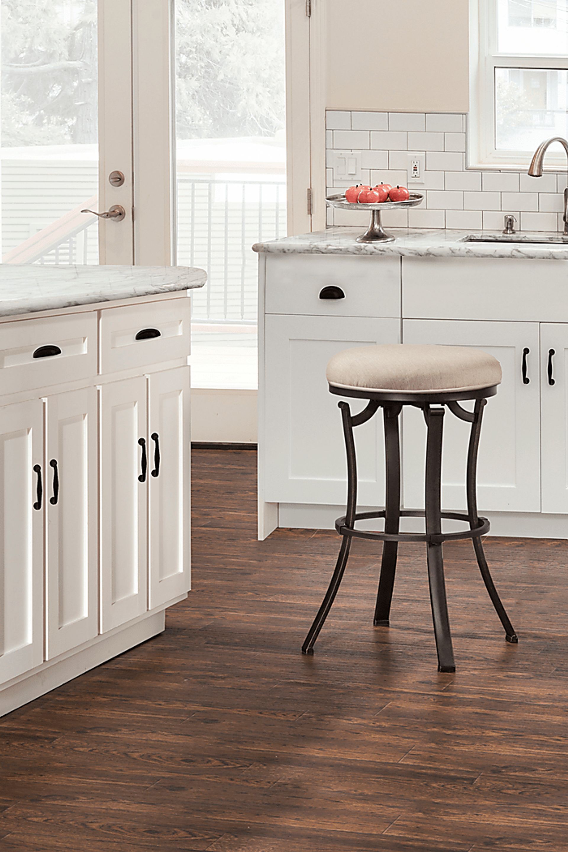 Bryce Black Outdoor Swivel Barstool - Image 2