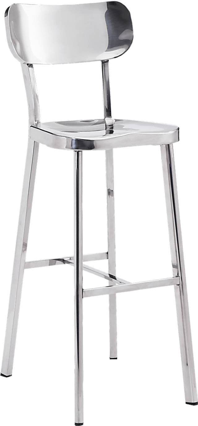 Brye Heights Stainless Steel Barstool - Thumbnail - Image 1