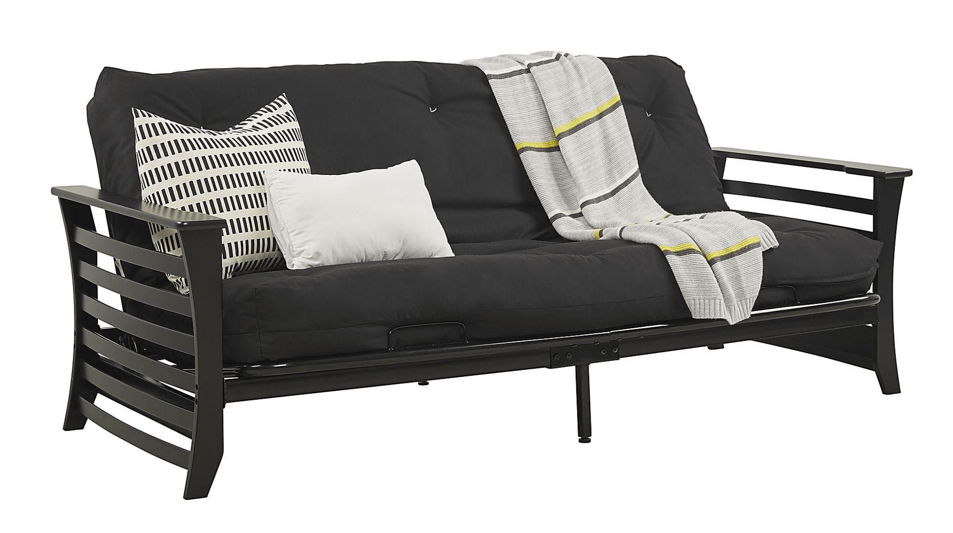 Kids Bryley Black Futon with Futon Mattress - Image 2